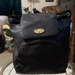 Carpisa Black Backpack with Gold Details